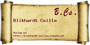 Blikhardt Csilla névjegykártya