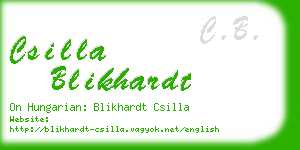 csilla blikhardt business card